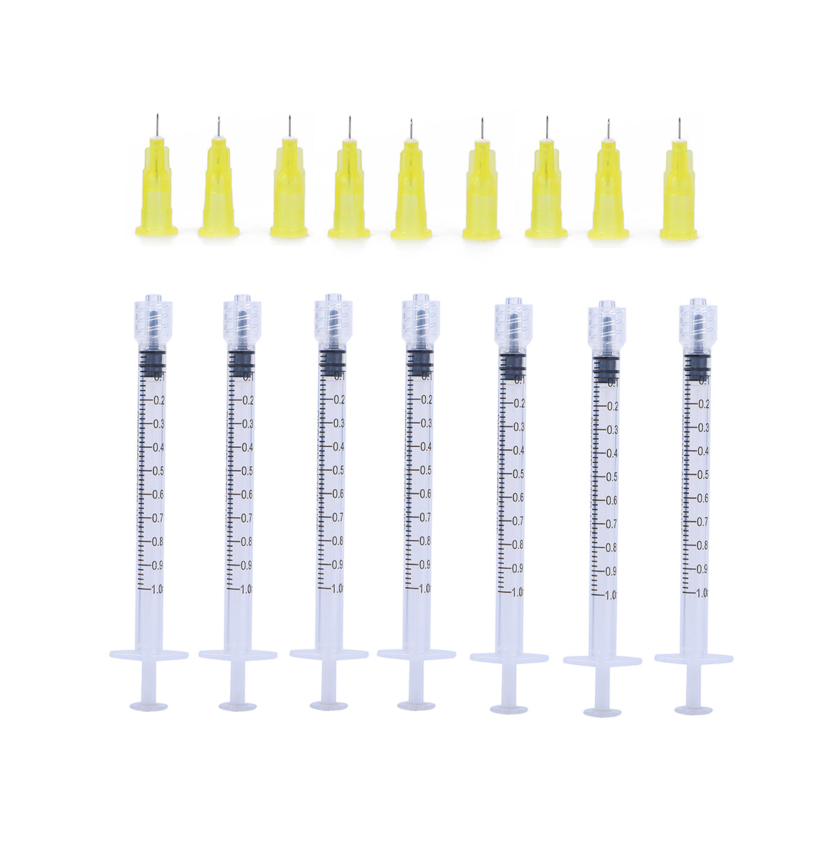 1ml Luer Lock Syringes + 30G 4MM Injection Needles Sharp Pointed Needles Disposable Needle for Mesotherapy/Wrinkle removal/lipodissolve/Sculptra