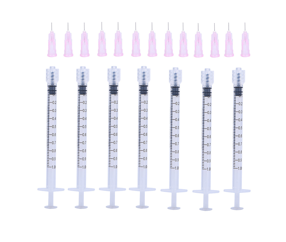 1ml Luer Lock Syringes + 32G 4MM Thinner and Painless Injection Needles Sharp Pointed Needles Disposable Needle for Mesotherapy/Wrinkle removal/lipodissolve/Sculptra