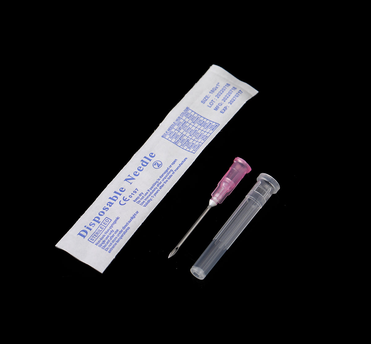 18G 25MM 31MM 38MM Sterile Needles 100pcs Injection Needles Individually Wrapped - ANTONMOVE