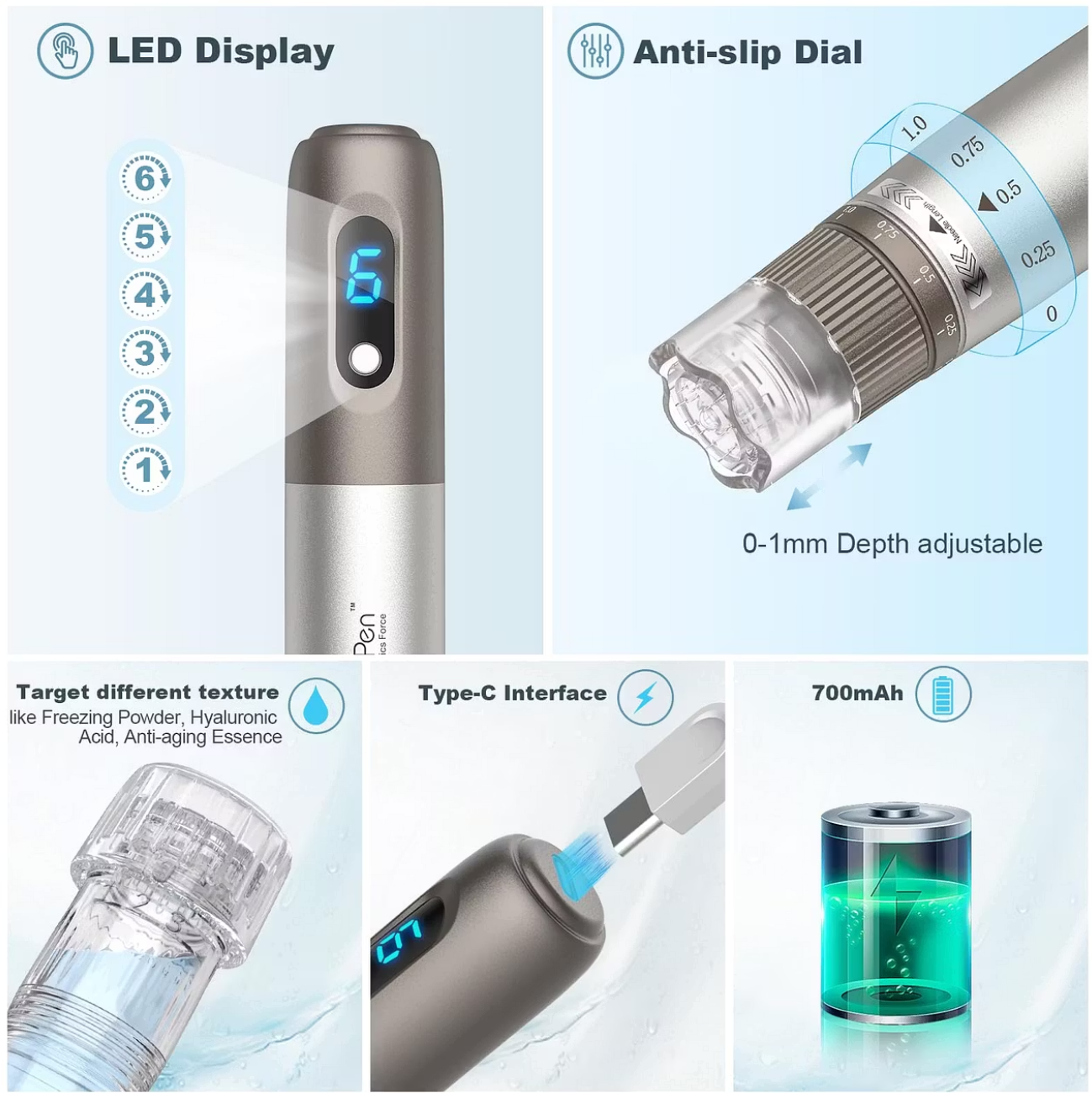 Hydra Pen H3 2-in-1 Wireless Derma Pen: Adjustable Depth, Liquid Control & Anti-Side Leakage for Professional Skincare