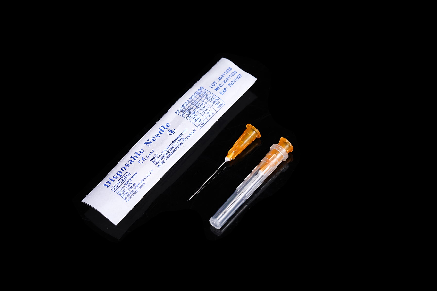 1ml Sterile Syringes + 25G 20MM Injection Needles Sterile Individual Packaged Disposable Needle
