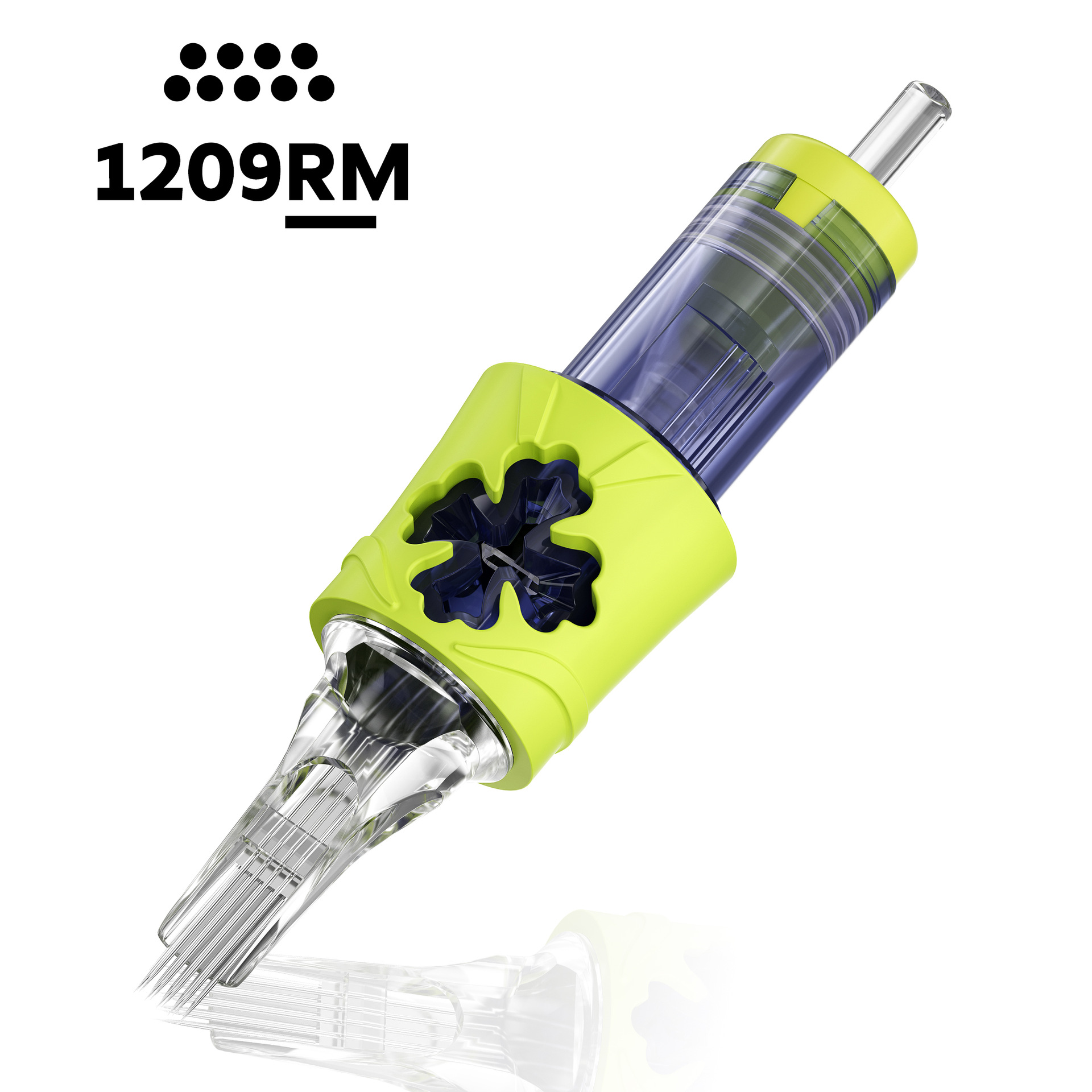 10PCS Mixed Size Steriled Transparent Tattoo Cartridge Needles Needles with Membrane Safety Cartridges for Tattoo Pen Disposable Tattoo Needle