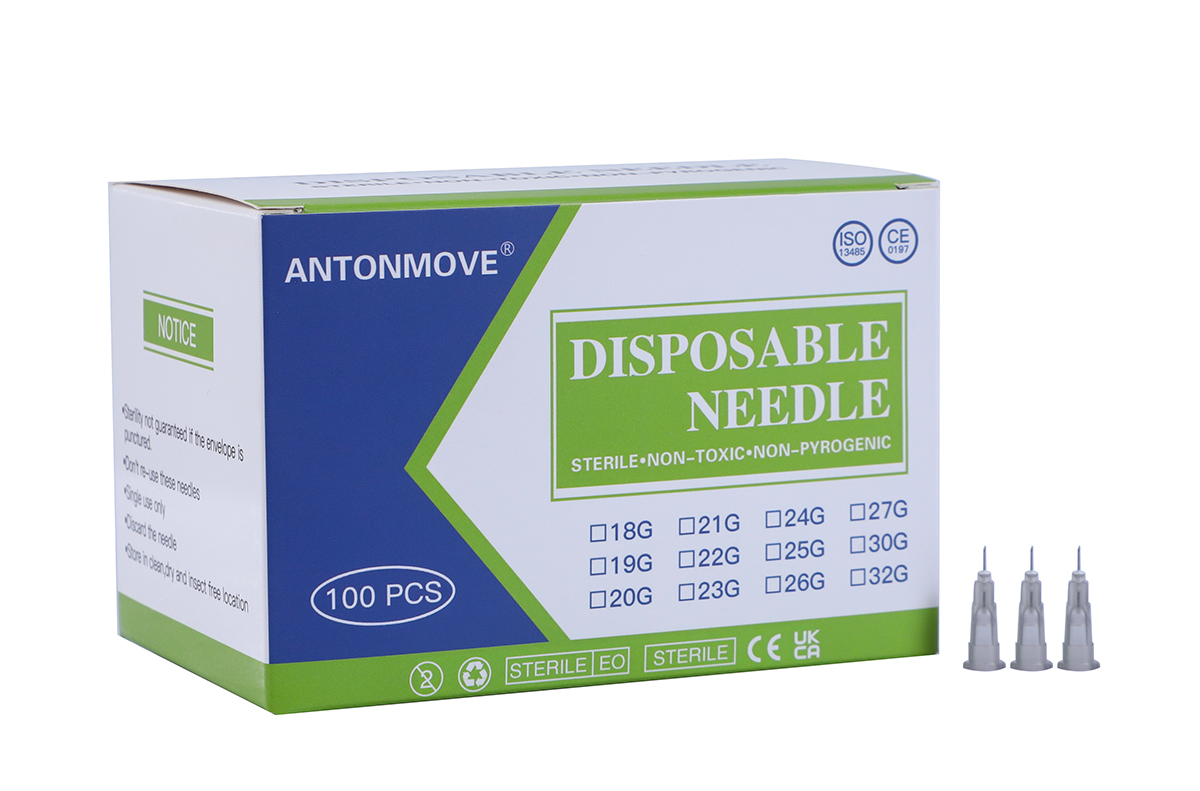 27G 4MM 100pcs Sterile Beveled Needles Sterile Needle Stainless Steel Injection Needle Individually Wrapped
