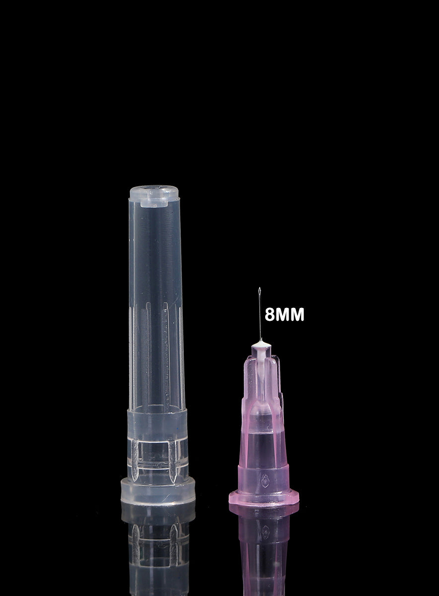 32G 8MM Sterile Needles 100pcs Thinner and Painless Injection Needles Sharp Pointed Needles Disposable Needle for Mesotherapy/Wrinkle removal/lipodissolve/Sculptra Individually Wrapped
