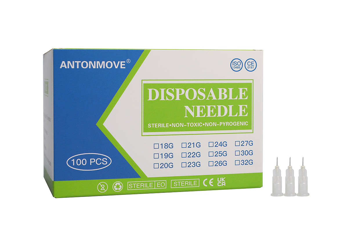 31G 6MM Sterile Needles 100pcs Ultra-fine and Painless Injection Needle for Mesotherapy Individually Wrapped