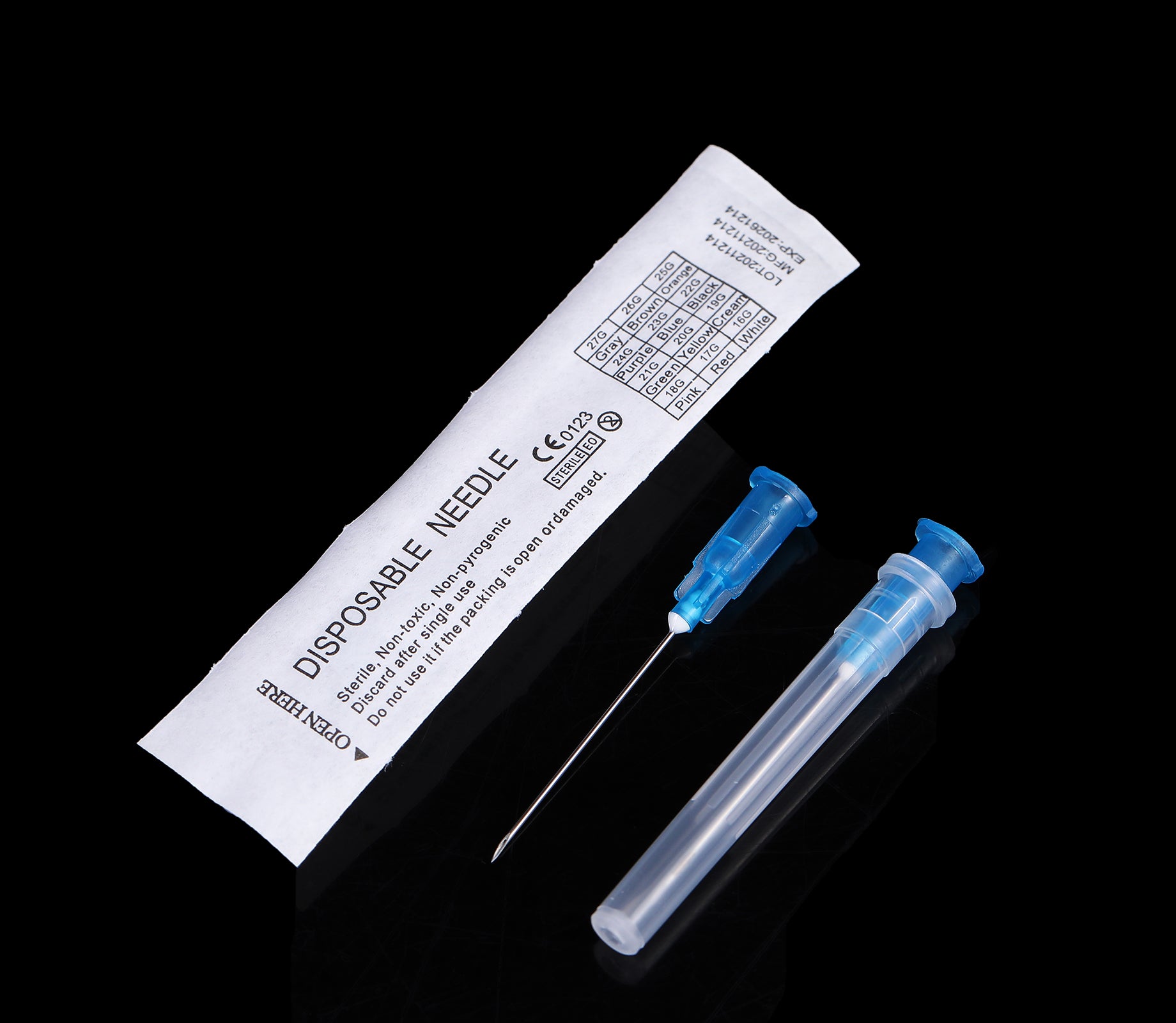 23G 25MM 30MM 38MM Needles 100pcs Sterile Needle Stainless Steel Injection Needle Individually Wrapped