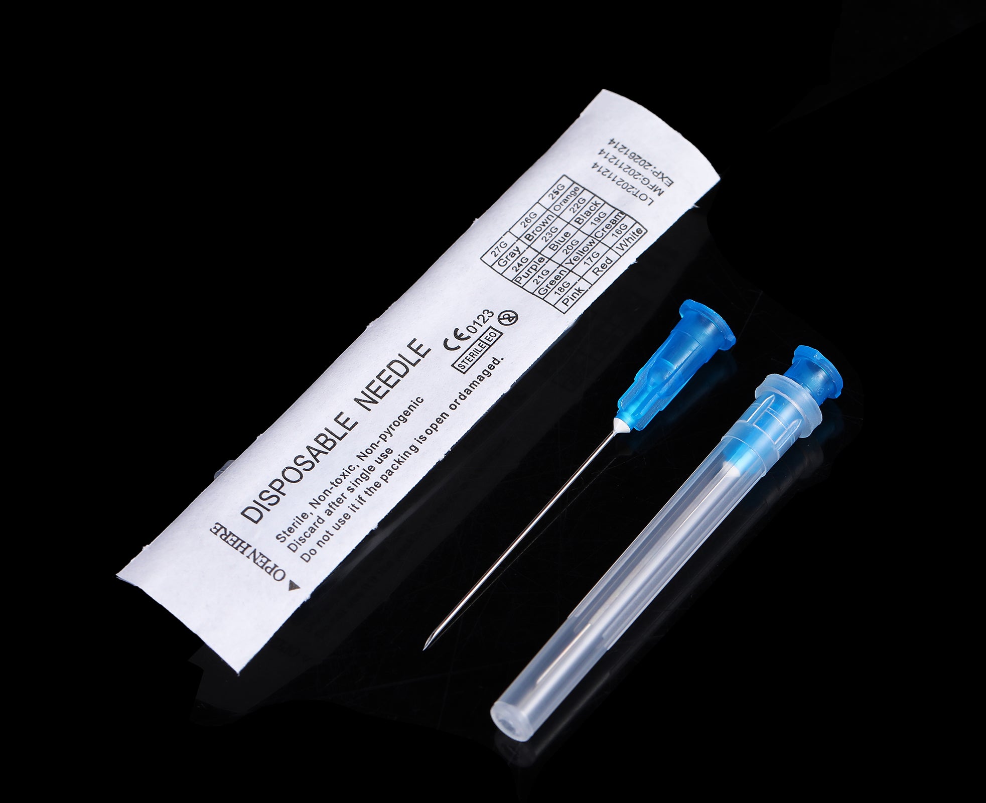 1ml Luer Lock Syringes + 23G 38MM Sterile Injection Needles Injection Tool Sharp Pointed Needles Disposable Needle for medical, laboratory, daily use