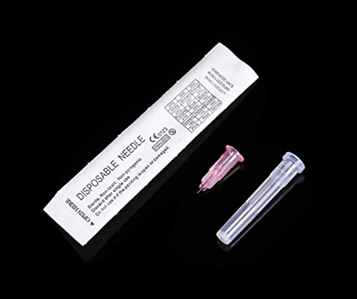34G 4MM 1.5MM 2.5MM 6MM 8MM 13MM Needles 100PCS Thinner and Painless Injection Needles Sharp Pointed Needles Disposable Needle for Mesotherapy
