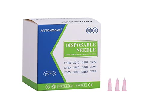 34G 4MM 1.5MM 2.5MM 6MM 8MM 13MM Needles 100PCS Thinner and Painless Injection Needles Sharp Pointed Needles Disposable Needle for Mesotherapy