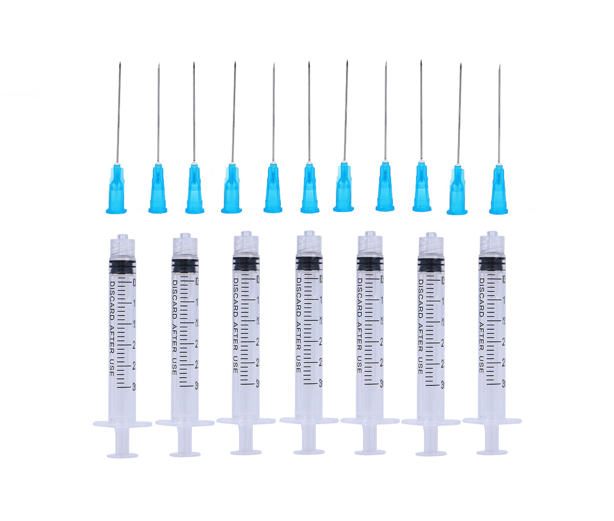 3ml Luer Lock Syringes + 23G 38MM Sterile Needle Stainless Steel Injection Needle Individually Wrapped