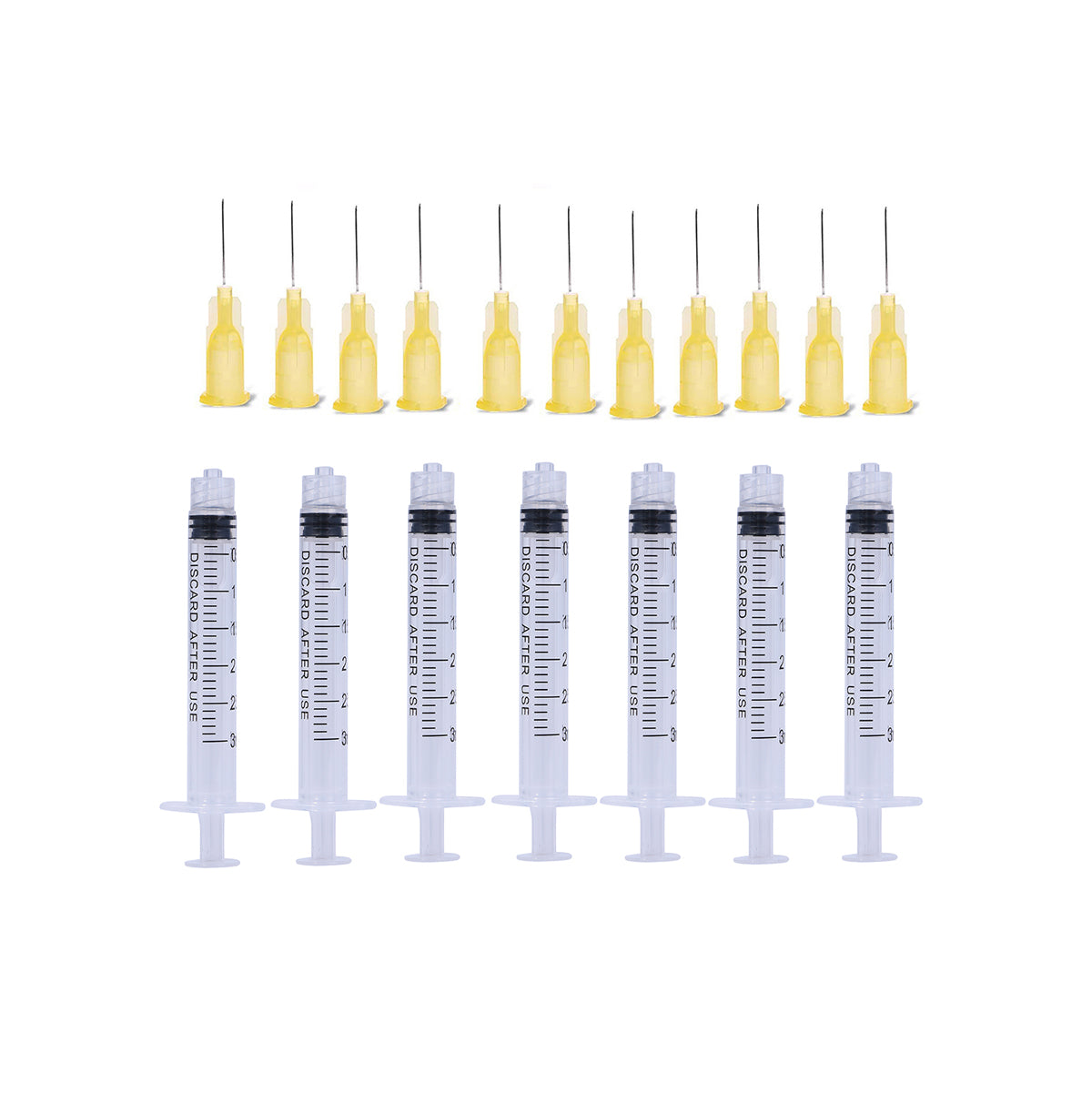 3ml Luer Lock Syringes + 30G 13MM Sterile Needle Stainless Steel Injection Needle Individually Wrapped
