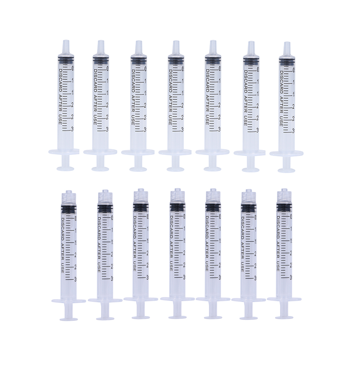 3ml/3cc Syringes Luer Lock Syringes Plastic Disposable Injector Syringe Sterile Individually Packaged Not Include Needles