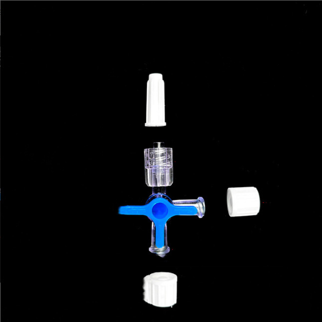 Disposable Three Way Stop Cock for Clinical Hospital Luer Lock Adapter 3 Way Stopcock Flexiable T-Connector Extension Tube