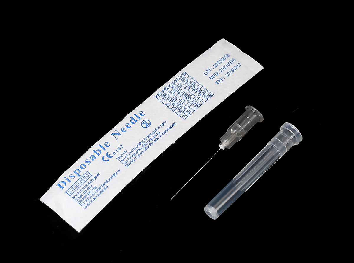 27G 25MM 100pcs Sterile Needles Sterile Needle Stainless Steel Injection Needle Individually Wrapped