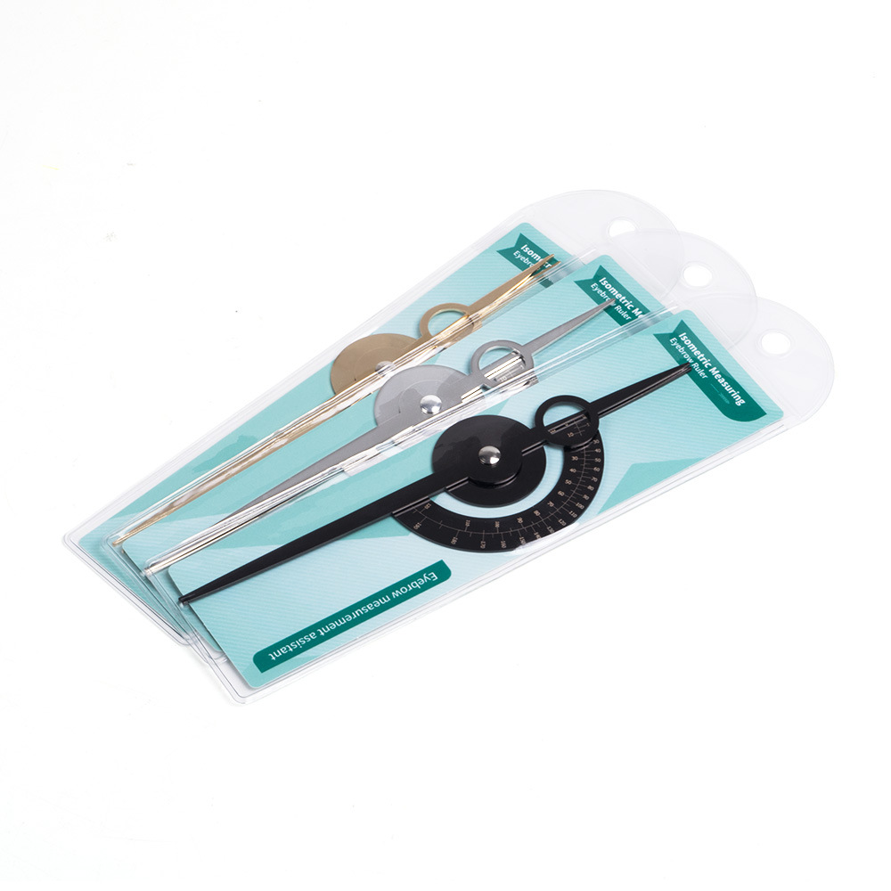 Stainless Steel Microblading Eyebrow Golden Ratio Ruler Tweezers Permanent Makeup Eyebrow Measure Stencil Tattoo Accessories