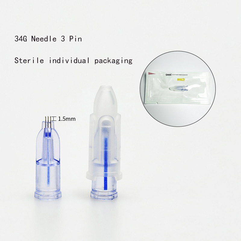 3 Pin Needles Nano soft Micronoodls Fillmed Hand Three Needles for Anti Aging