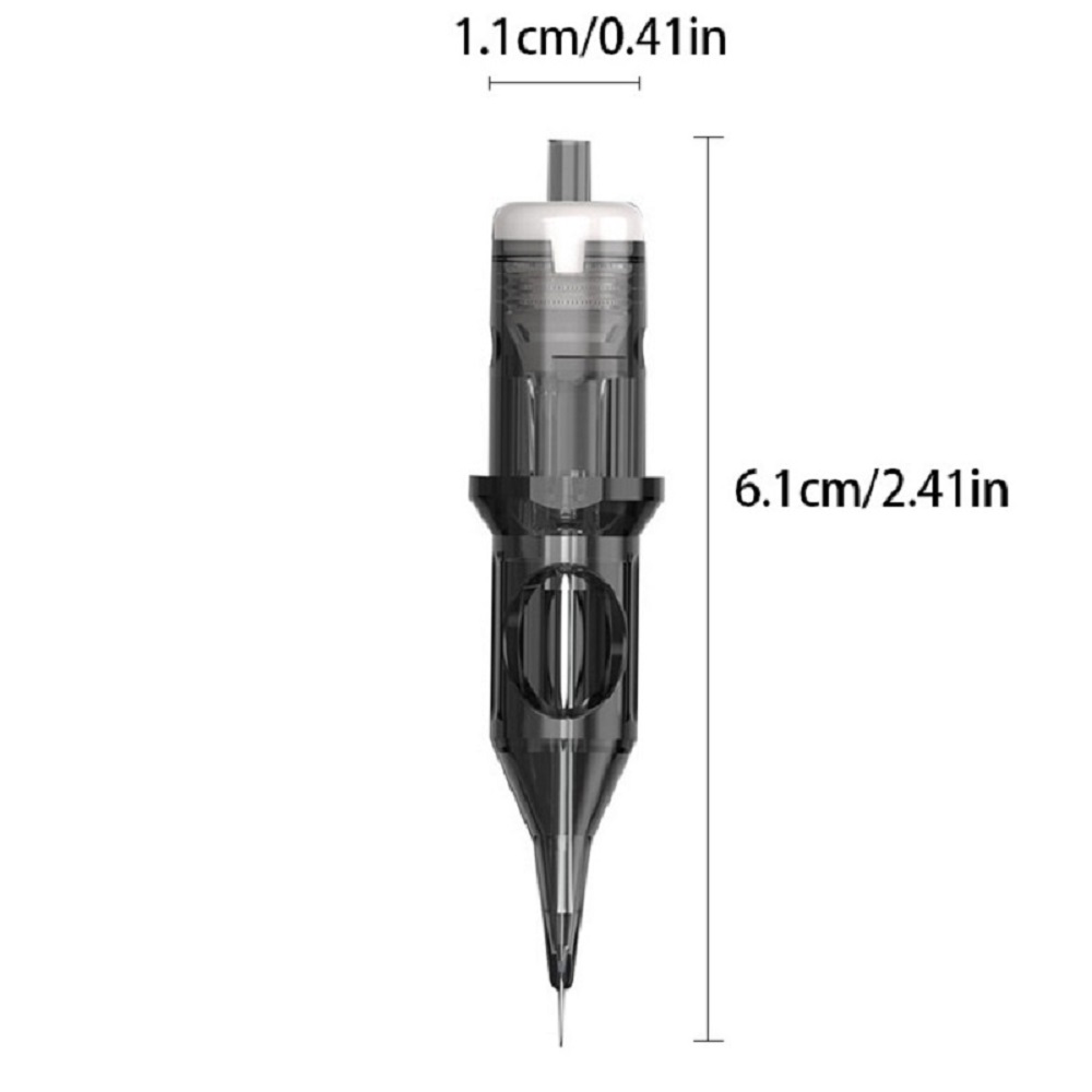 Disposable Sterilized Tattoo Cartridge Needle Permanent Makeup Pen Machine Flat Tip Eyebrows Lips 20 Pieces