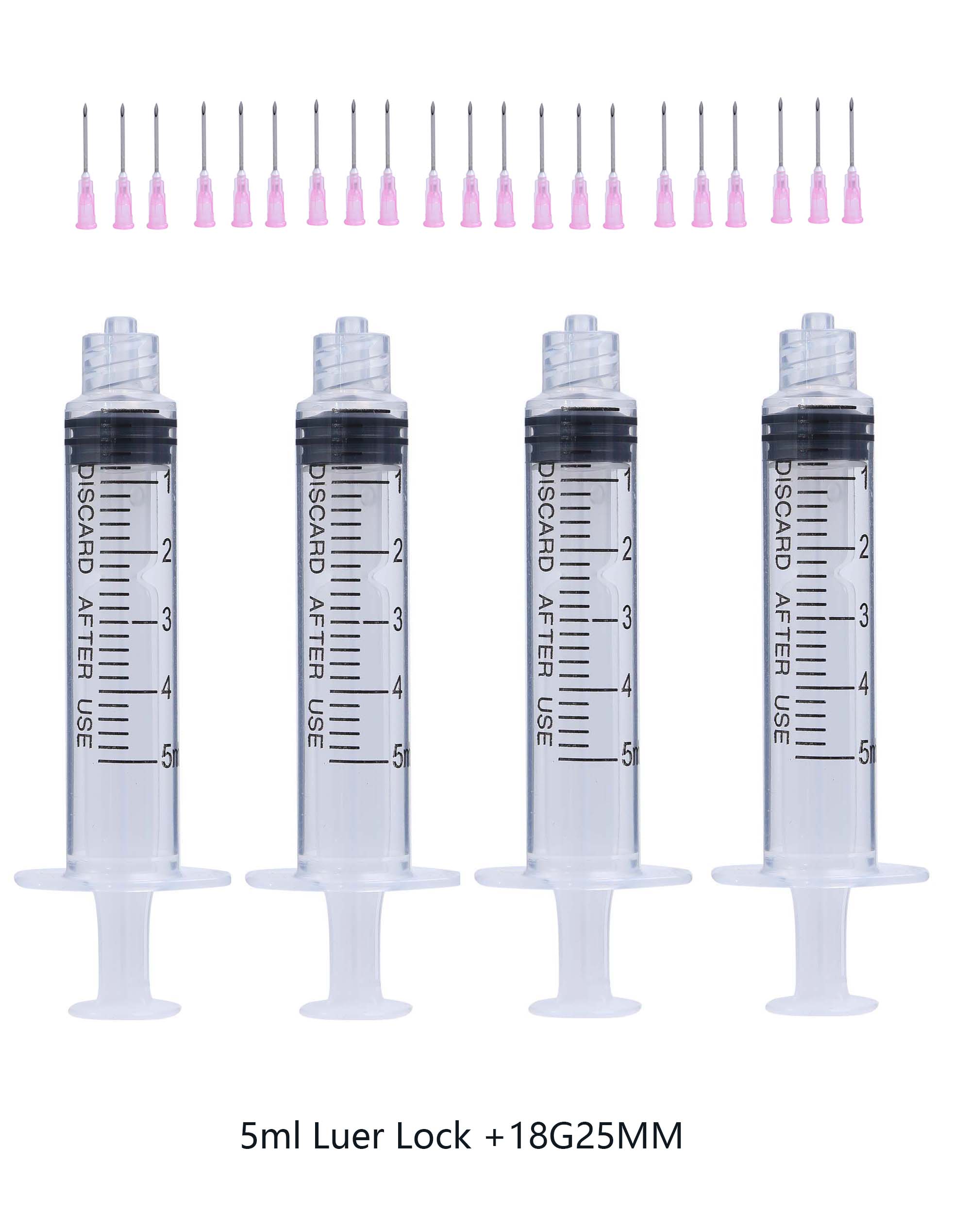 5ml Luer Lock Syringes+18g25mm*31mm*38mm Needle Injection Tool Disposable Sterile Individually Packed