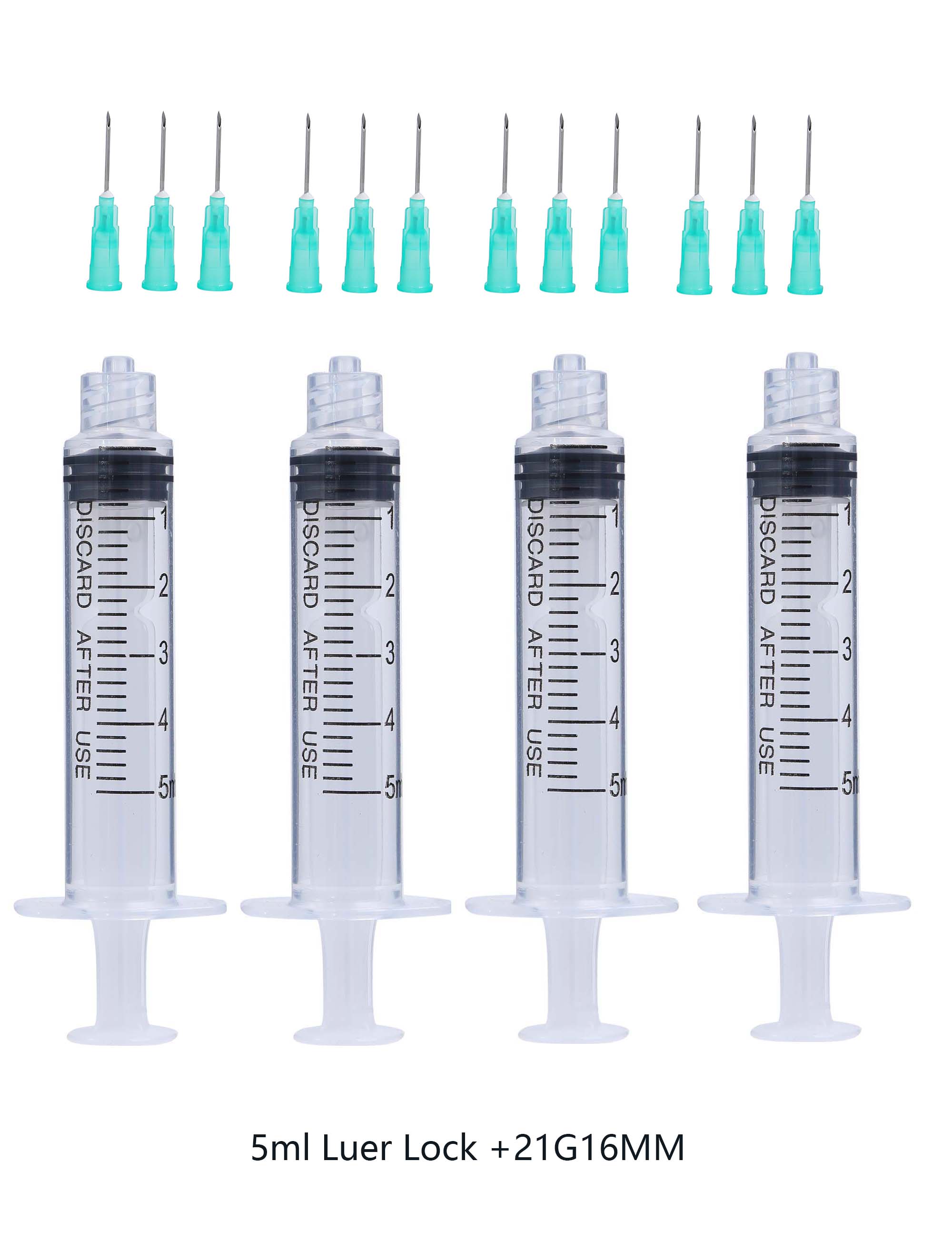 5ml Luer Lock Syringes+21g16MM*25mm*32mm*38mm*40mm*50mm Needle Injection Tool Disposable Sterile Individually Packed