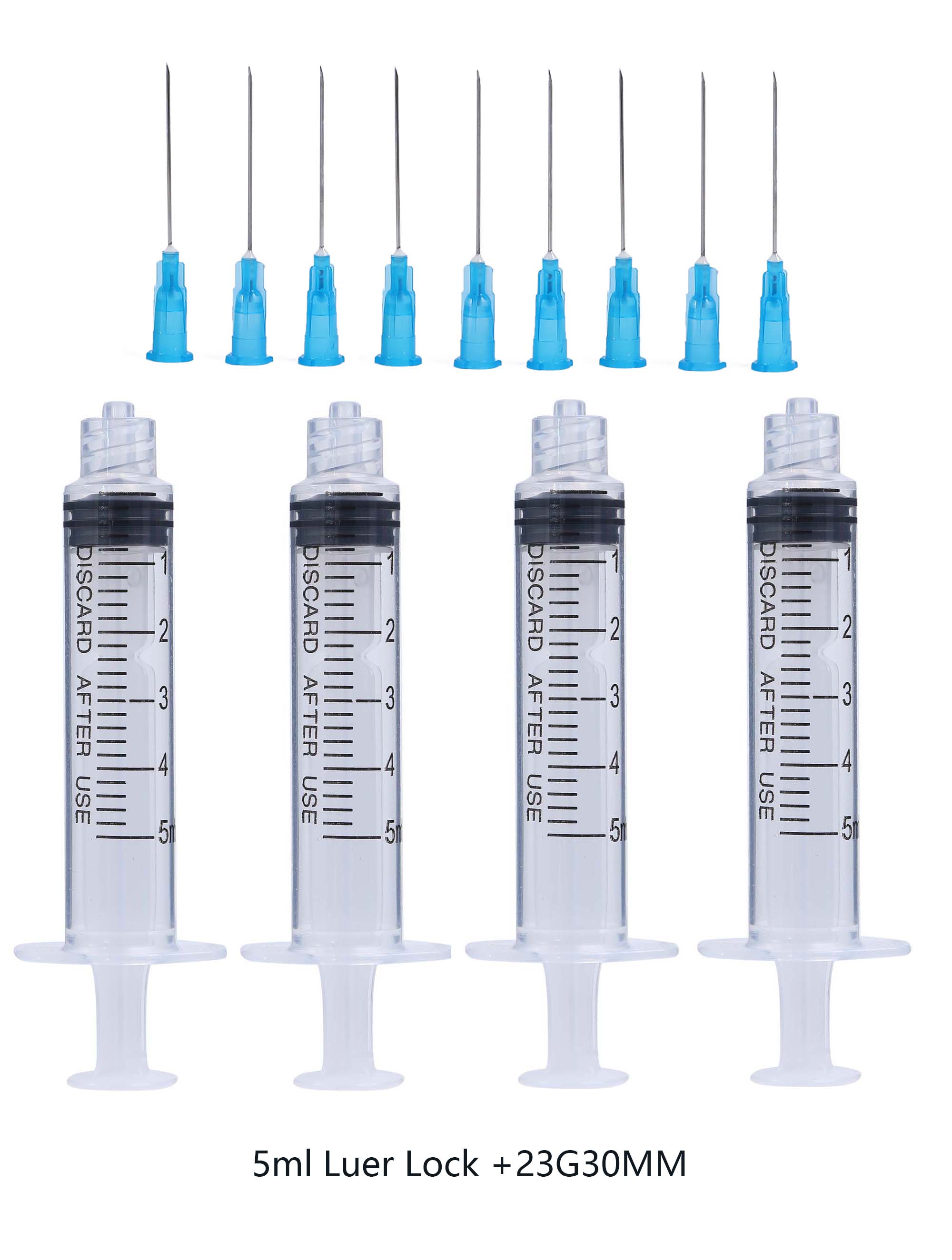 5ml Luer Lock Syringes+23g 25mm*30mm*38mm*40mm Needle Injection Tool Disposable Sterile Individually Packed