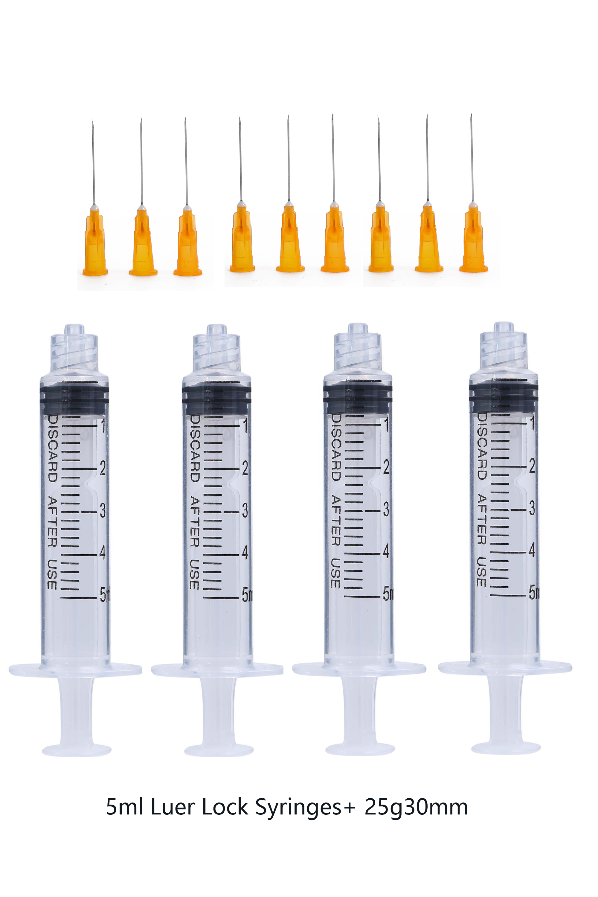 5ml Luer Lock Syringes+25g25mm*30mm*38mm Needle Injection Tool Disposable Sterile Individually Packed
