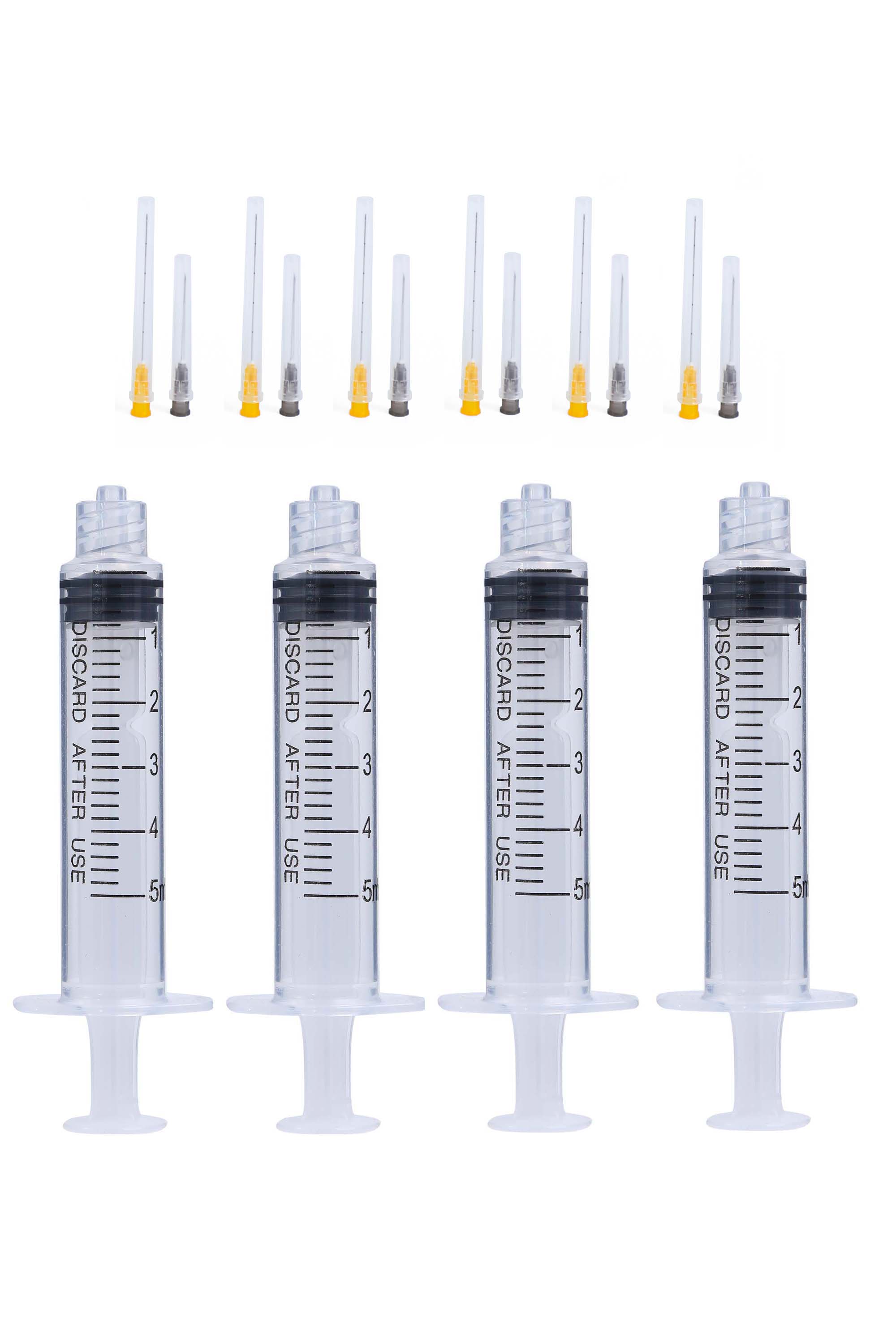 5ml Luer Lock Syringes+25g38mm+25g50mm+25G70mm Disposable Blunt Tip Micro Cannula Needle Sterile individually wrapped Painless Beauty Tools
