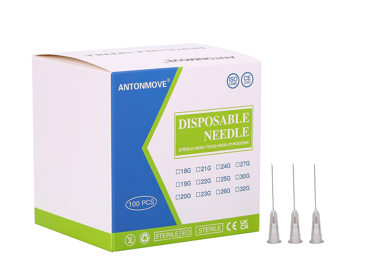 27G 25MM 100pcs Sterile Needles Sterile Needle Stainless Steel Injection Needle Individually Wrapped