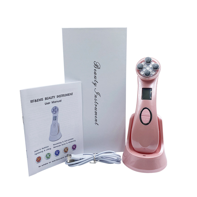 5 Colors RF Radio Frequency Facial LED Photon Beauty Device Face Wrinkle Removal Lifting Tighten Skin Care Machine