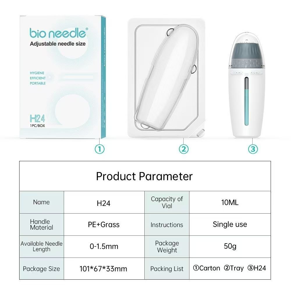 Bio Needle H24 Adjustable Microneedle Serum Applicator
