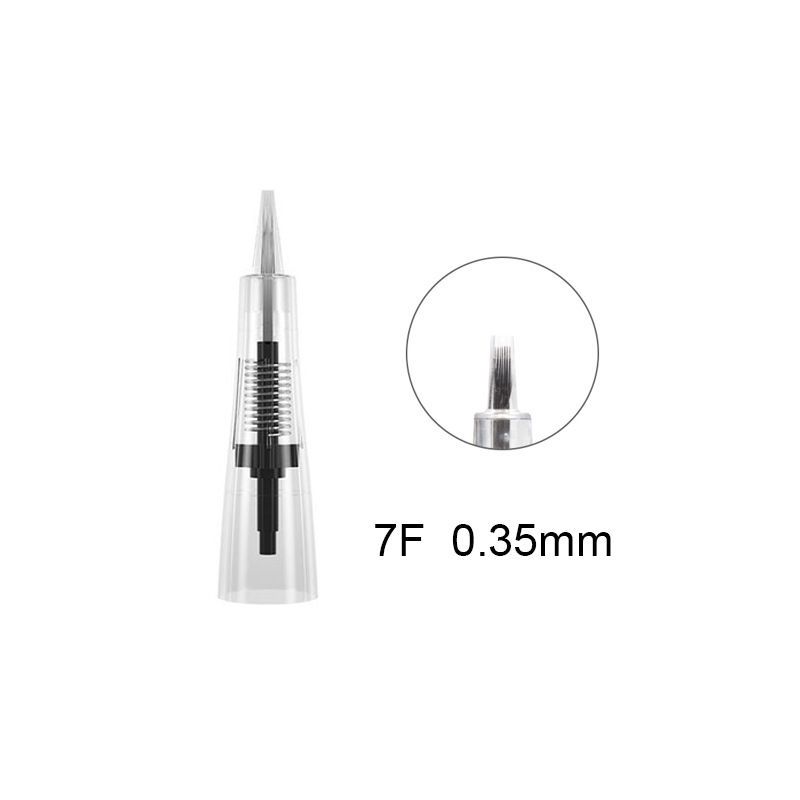 20pcs Disposable Sterilized Tattoo Cartridge Needles Permanent Makeup Pen Machine Flat Tips Eyebrows Lips