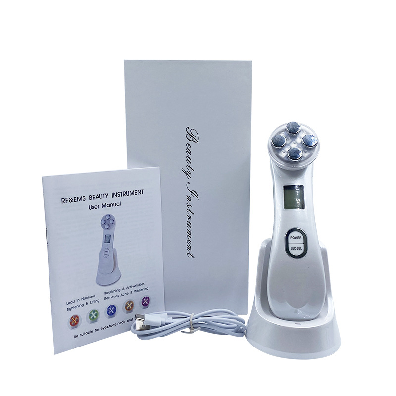 5 Colors RF Radio Frequency Facial LED Photon Beauty Device Face Wrinkle Removal Lifting Tighten Skin Care Machine
