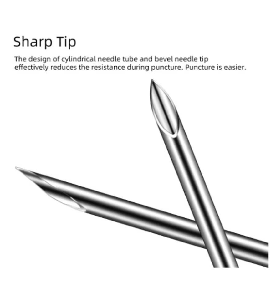 Blue Genie Body Piercing Needles 50/100pcs 14g 16g 18g Stainless Steel Disposable Ear Nose Navel Nipple Lip Piercing Needle