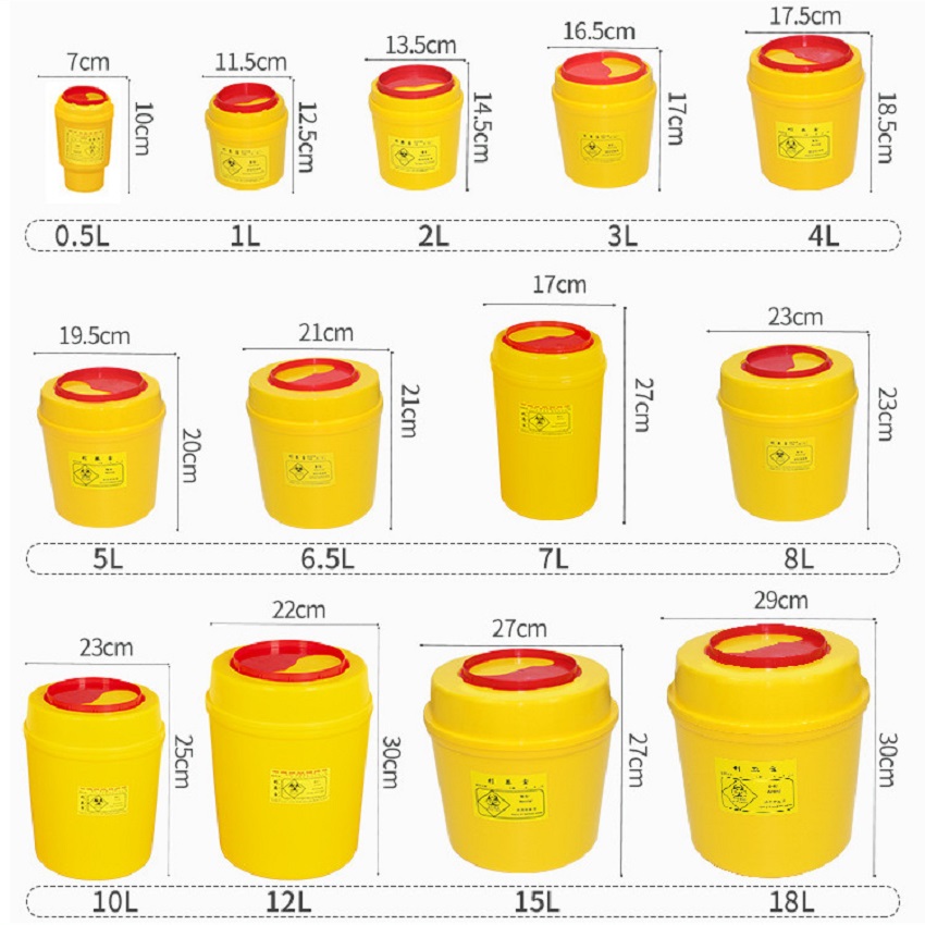 1L/5L Needles Disposal Collect Box Tattoo Waste Needles Cartridge Sharps Blades Accessories Disposal Trash Collection Bucket