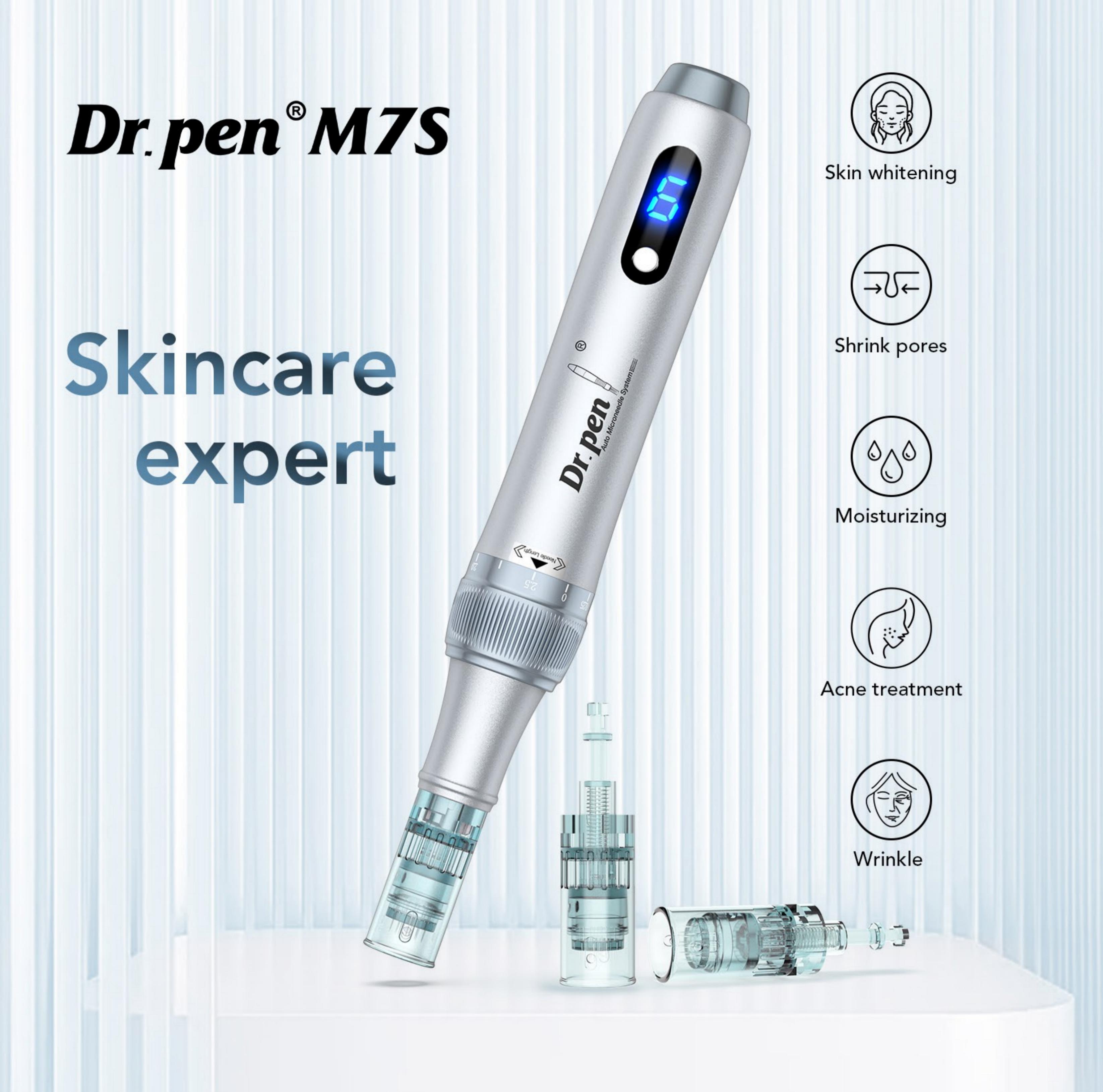 Dr Pen M7S Microneedling Pen with 12pcs Replacement Microneedles For Home Use