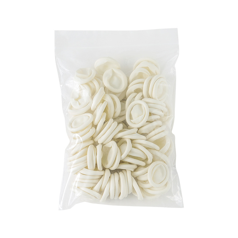 Disposable Finger Cover Natural Rubber Gloves Non-slip Latex Finger Cradles Protective Gloves Non-toxic Nail Tool