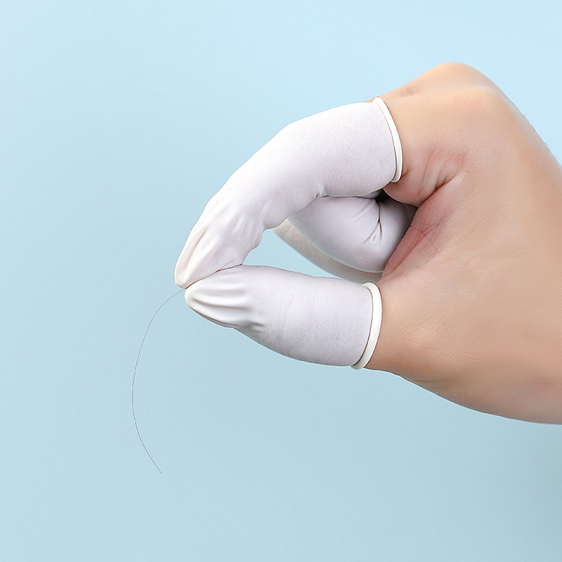 Disposable Finger Cover Natural Rubber Gloves Non-slip Latex Finger Cradles Protective Gloves Non-toxic Nail Tool