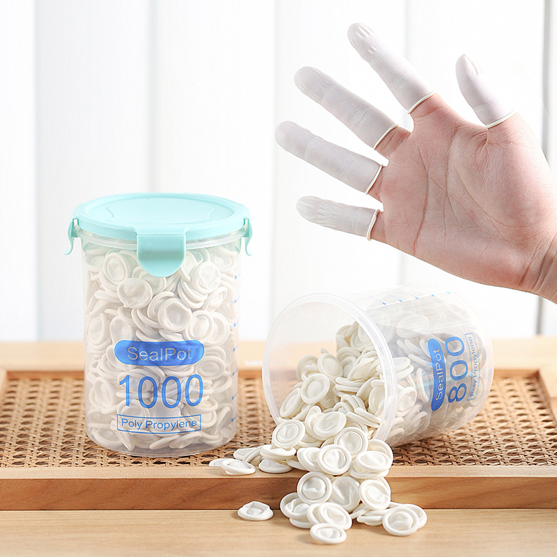  Disposable Finger Cover Natural Rubber Gloves Non-slip Latex Finger Cradles Protective Gloves Non-toxic Nail Tool