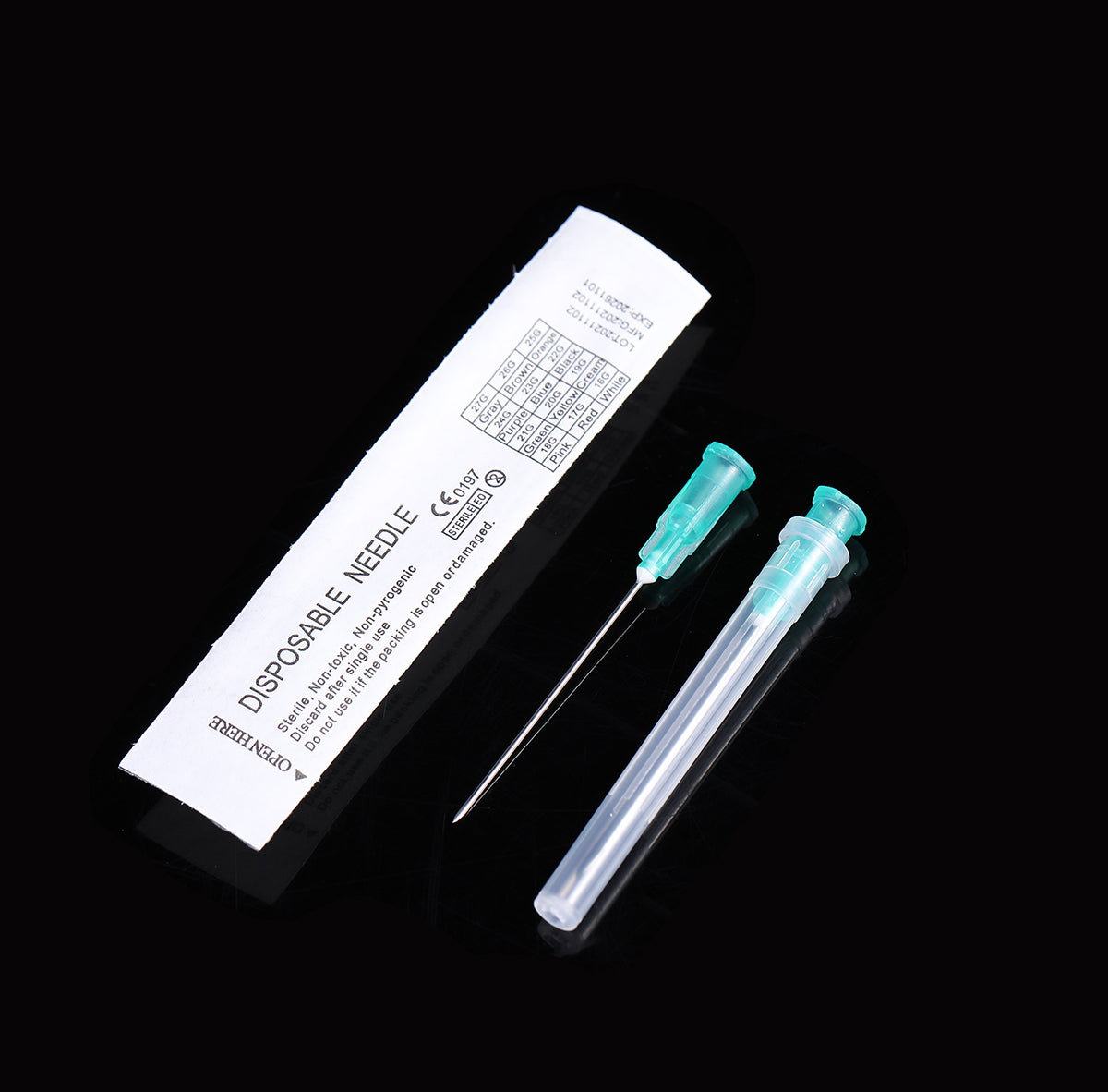 1ml Luer Lock Syringes + 21G 38MM Sterile Injection Needles Injection Tool Sharp Pointed Needles Disposable Needle for medical, laboratory, daily use