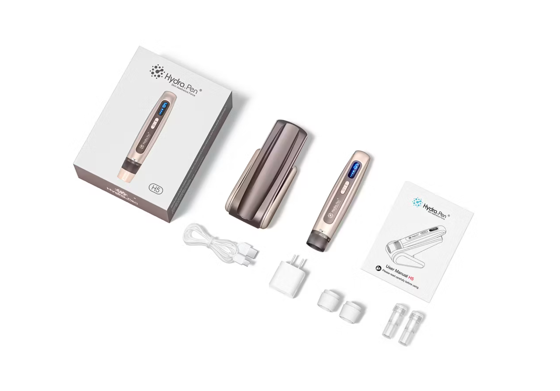 Dr. Pen Hydra Pen H5: 3-in-1 Microneedling Pen with EMS & Serum Infusion Gold