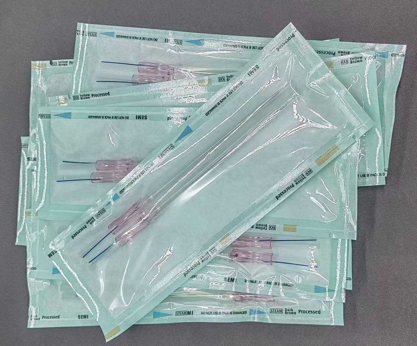 Thread lifting protein threads, elastic threads, perfect lifting threads, 18G large V, 19G large V. Sterile needles with individual packaging.