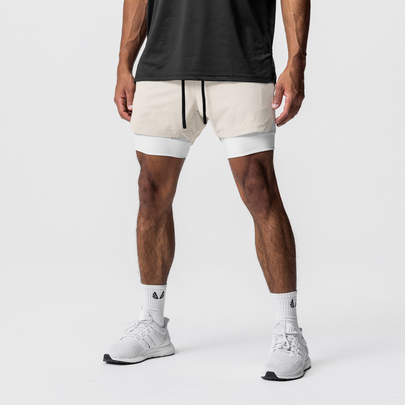 Men's Double-Layered Fitness Shorts for Workouts