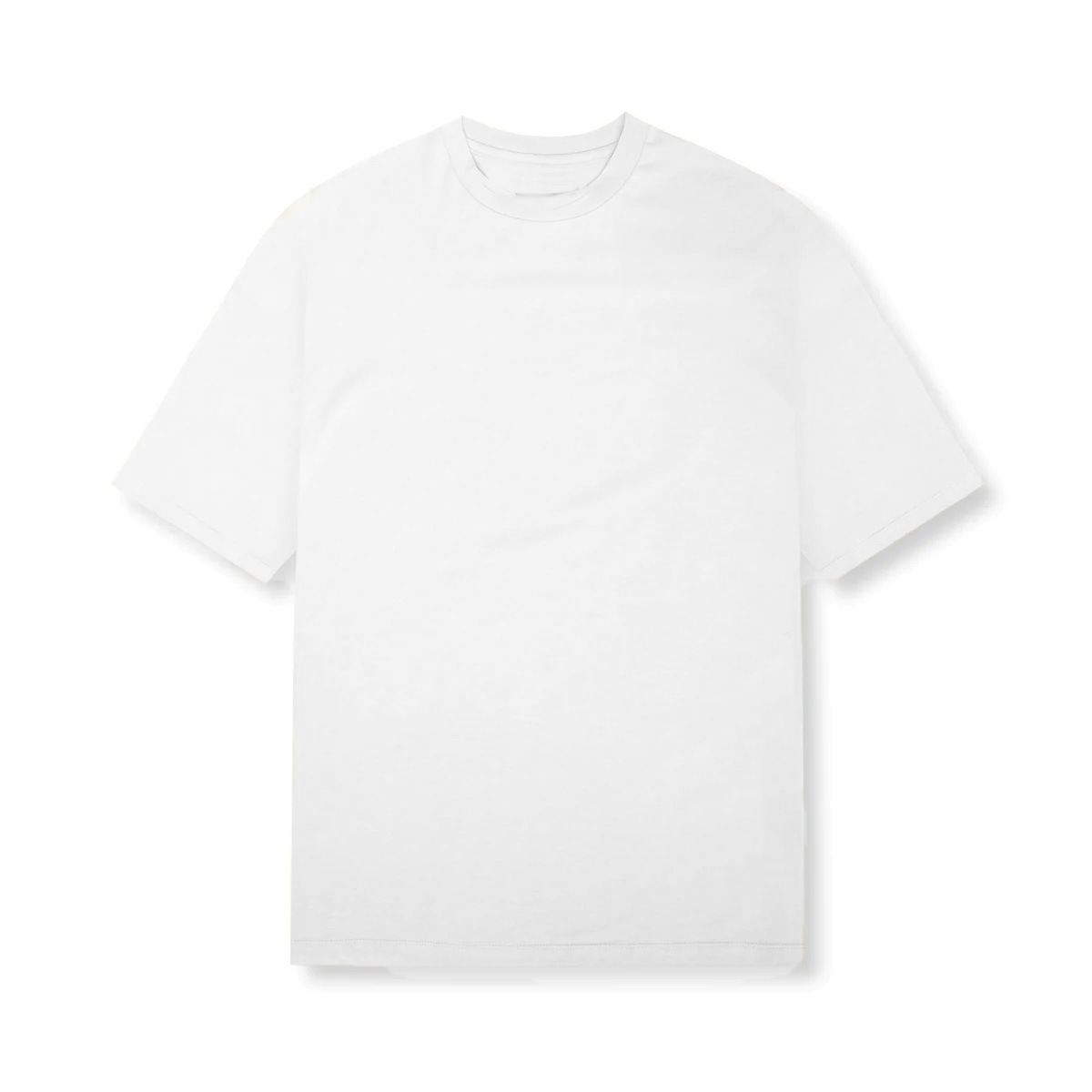 Solid Color Men's Loose-Fit Cotton Crew Neck Short Sleeve T-Shirt