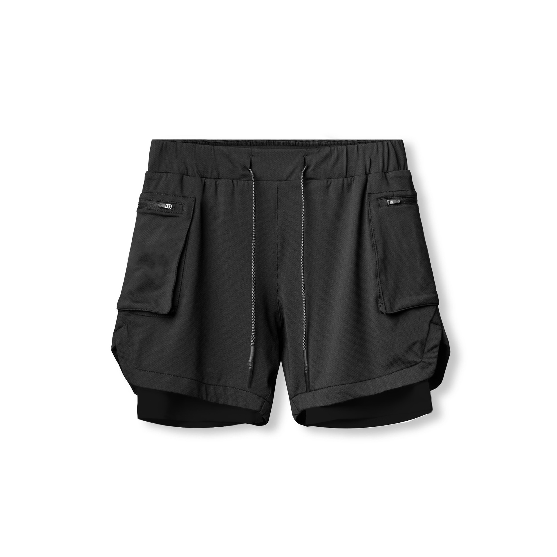 Men's Breathable Double-Layered Shorts for Fitness and Running Training