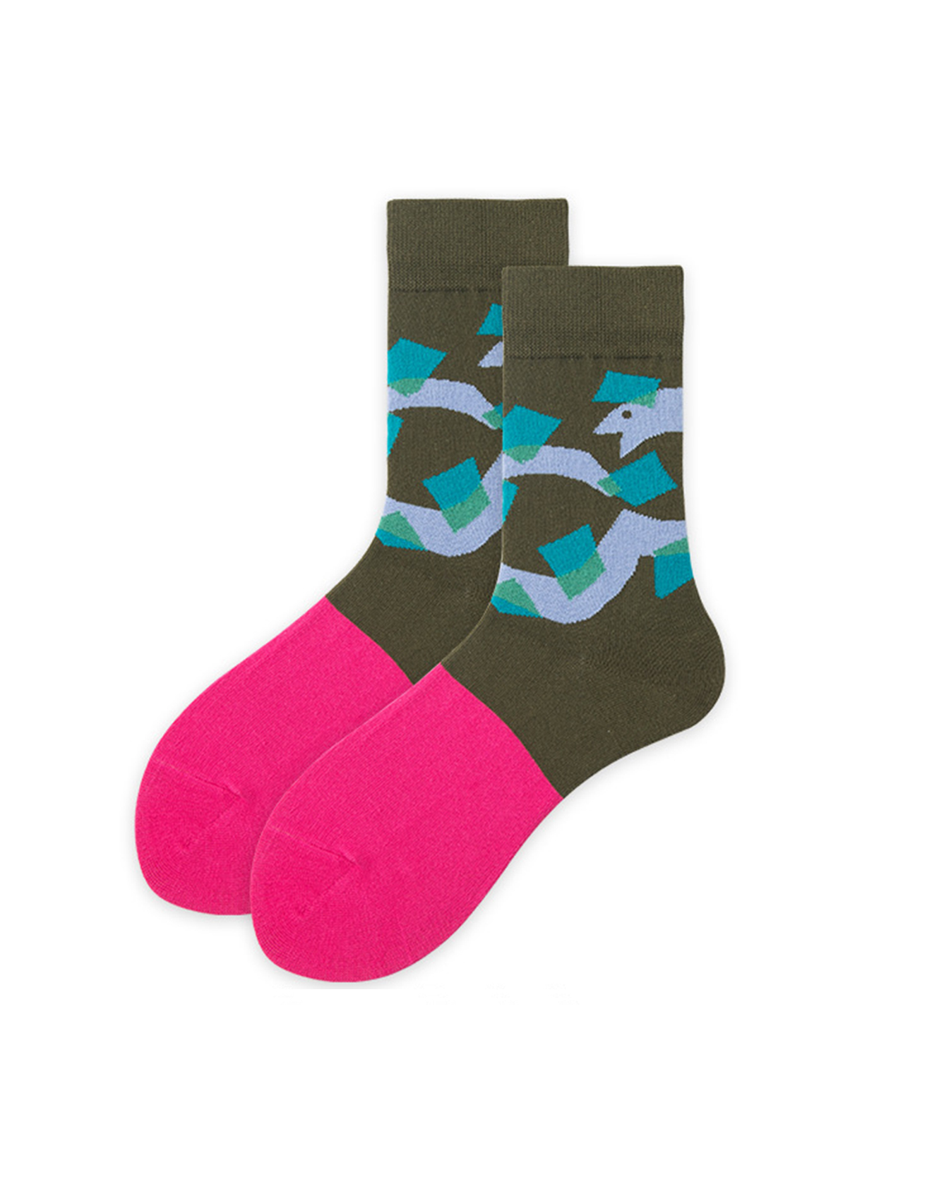 Animal Snake Color-block Socks