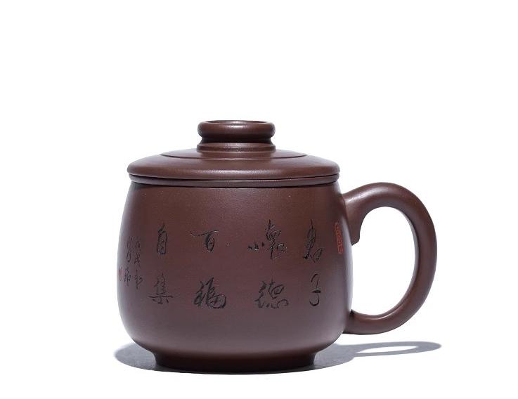 Yixing purely Zisha tea cup, single tea cup"junzihuaide"490ml