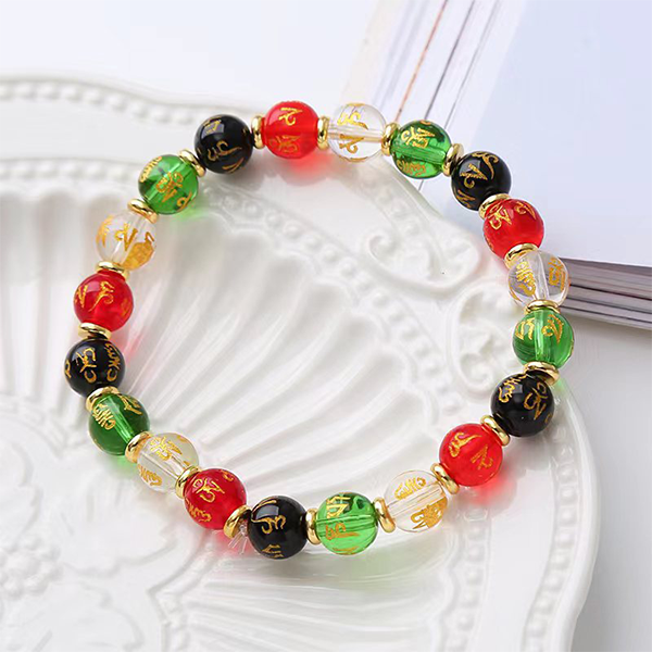 BlessingGiver Colorful Agate Feng Shui Five-Element Wealth Porsperity Bracelet BlessingGiver