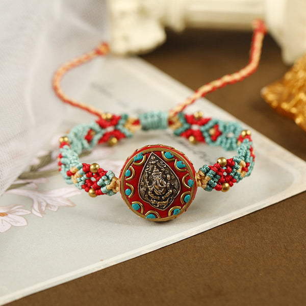 BlessingGiver Dunhuang Braided Tibetan Protection Divine Bracelet BlessingGiver