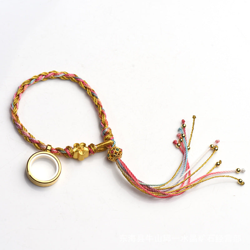 INNERVIBER Tibetan Handwoven Single-loop Health Healing Luck Tassel Bracelet Bracelet INNERVIBER single lap bracelet