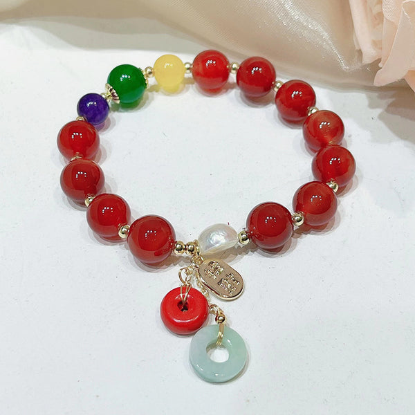 INNERVIBER Tibetan Jade Gourd Wealth Bracelet – fortune jewelry