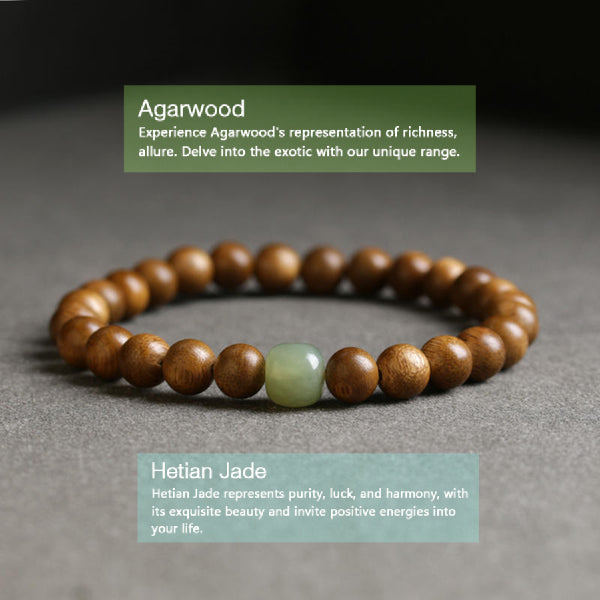INNERVIBER Agarwood Hetian Jade Calm Bracelet INNERVIBER